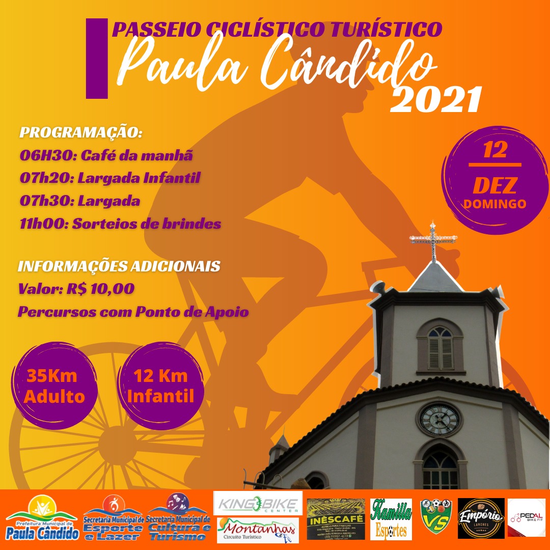 Notícias Prefeitura Municipal de Paula Cândido - 1º Passeio Ciclístico Turístico de Paula Cândido/MG